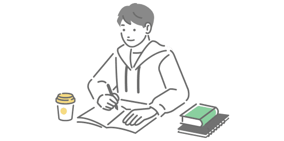 自習スペース完備、校舎保有教材使い放題